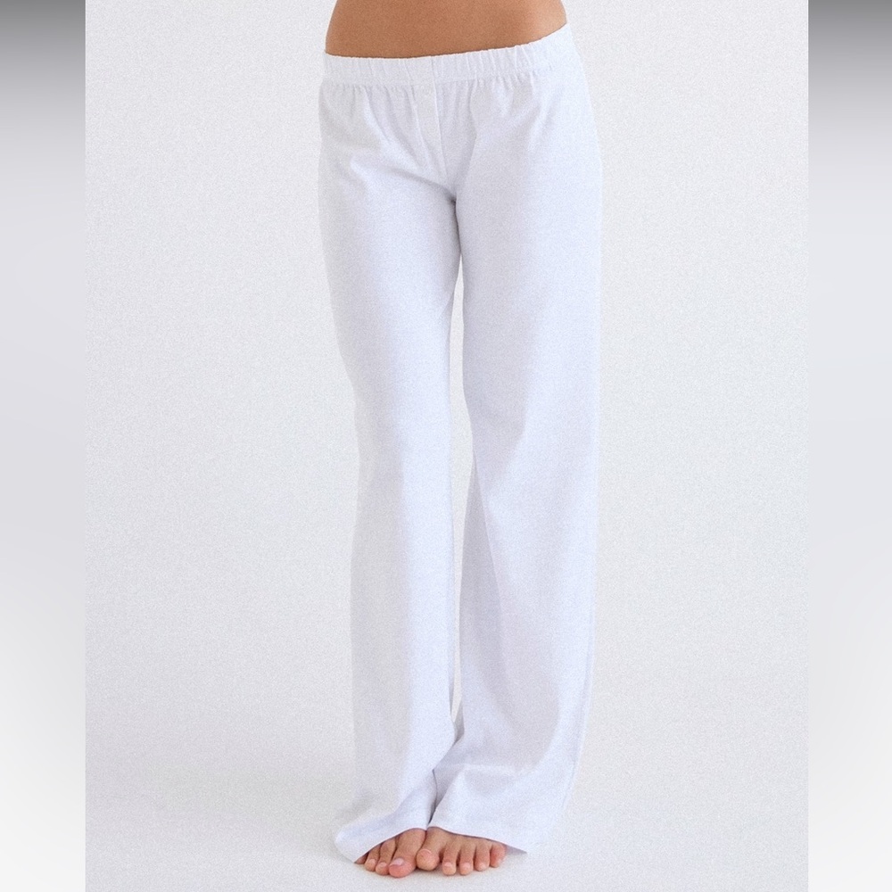 Cou Cou “The Pant” Organic Cotton Jersey White Pants size XS New with Tags